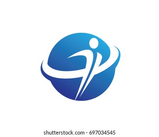 people care success health life logo template icons
