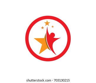 people care success health life logo template icons
