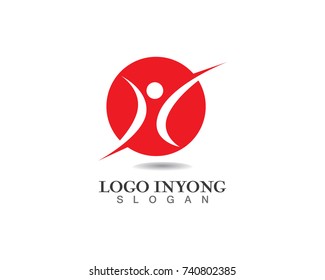 people care success health life logo template icons
