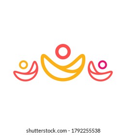 people care vector icon logo design