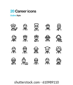 People career vector icons