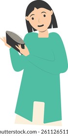People Carrying Empty Wallet. Vector Illustration with Cartoon Style.