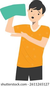 People Carrying Empty Wallet. Vector Illustration with Cartoon Style.