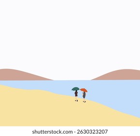 People carrying surfboard walking on the tropical  beach. Summer Extreme sport concept. Enjoy vacation activity.