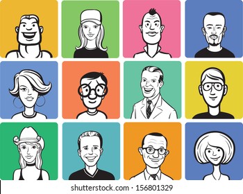 people cartoon faces