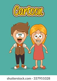 People cartoon graphic design, vector illustration eps10