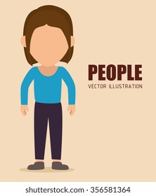 People cartoon graphic design, vector illustration eps10