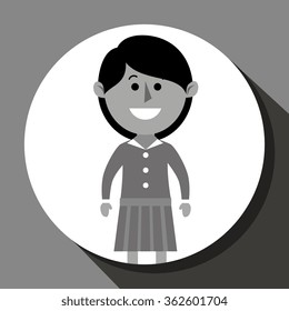 People cartoon gray and white