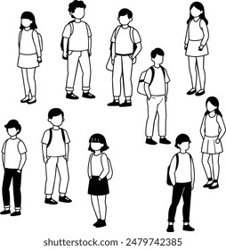 People Casual Daily Life Silhouettes