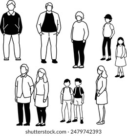 People Casual Daily Life Silhouettes