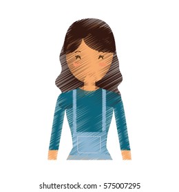 people casual woman cloth icon, vector illustration