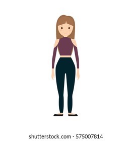 people casual woman cloth icon, vector illustration