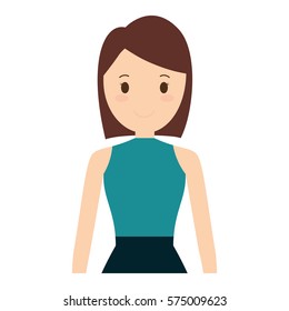 people casual woman cloth icon, vector illustration