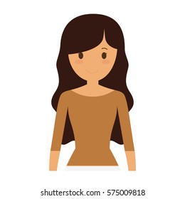 people casual woman cloth icon, vector illustration