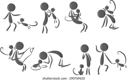 people and cat icon