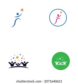 plantilla de logotipo de estrella de captura