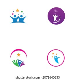 people catch star logo template