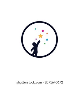 people catch star logo template