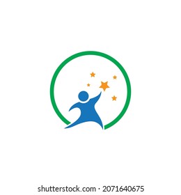 people catch star logo template