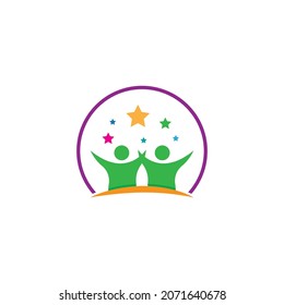 people catch star logo template