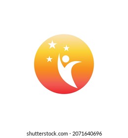 people catch star logo template