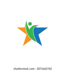 people catch star logo template