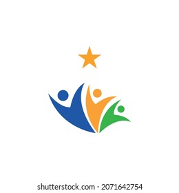 plantilla de logotipo de estrella de captura
