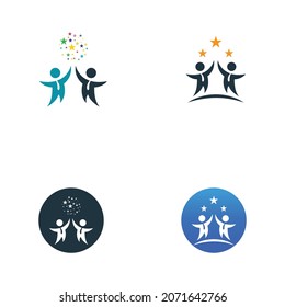 people catch star logo template