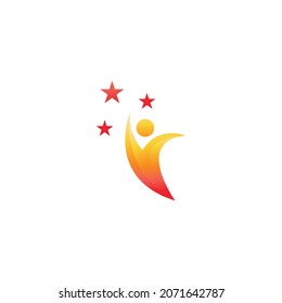 people catch star logo template