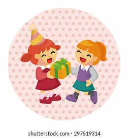 people celebrate the birthday theme elements