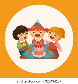people celebrate the birthday theme elements