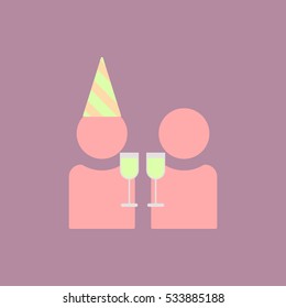 people celebrating christmas Vector illustration New Year Celebration