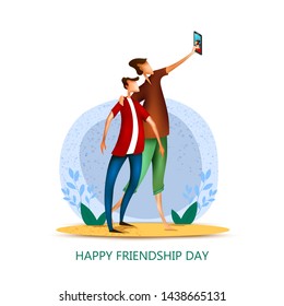 People celebrating Happy Friendship Day bonding of togetherness between friends.