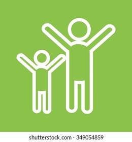 People, celebrating, party icon vector image. Can also be used for party. Suitable for use on web apps, mobile apps and print media.