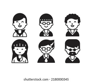 people character and avatar set illustration