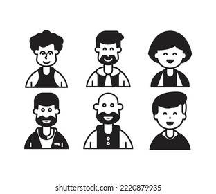 people character avatars vector illustration