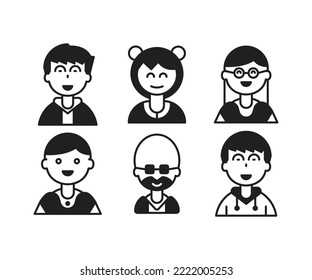 people character avatars vector illustration