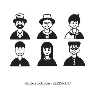 people character avatars vector illustration