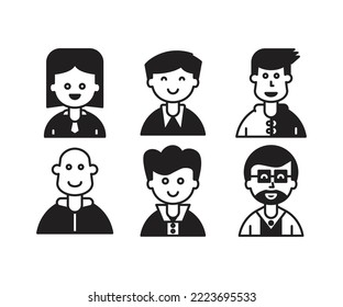 ilustración vectorial de avatares de caracteres de personas