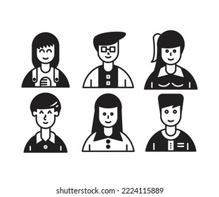 people character avatars vector illustration