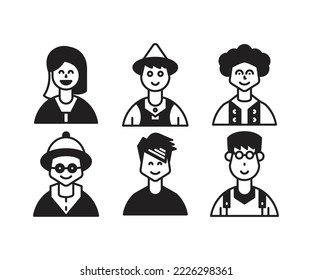 people character avatars vector illustration