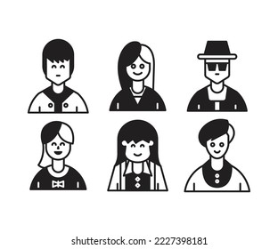 people character avatars vector illustration