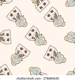 people character, cartoon seamless pattern background