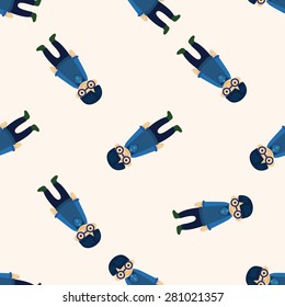 people character , cartoon seamless pattern background