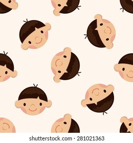people character , cartoon seamless pattern background