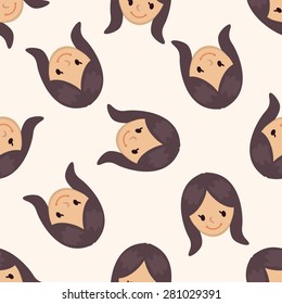 people character , cartoon seamless pattern background