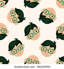people character , cartoon seamless pattern background