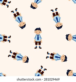 people character , cartoon seamless pattern background