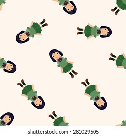 people character , cartoon seamless pattern background