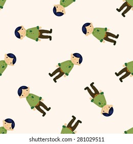 people character , cartoon seamless pattern background